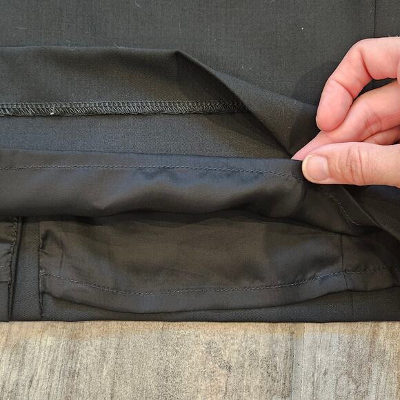 Theory Easy Mini Shift Dress Women’s Size 10 Black Wool Blend Sleeveless Career - Picture 6 of 11